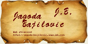 Jagoda Bajilović vizit kartica